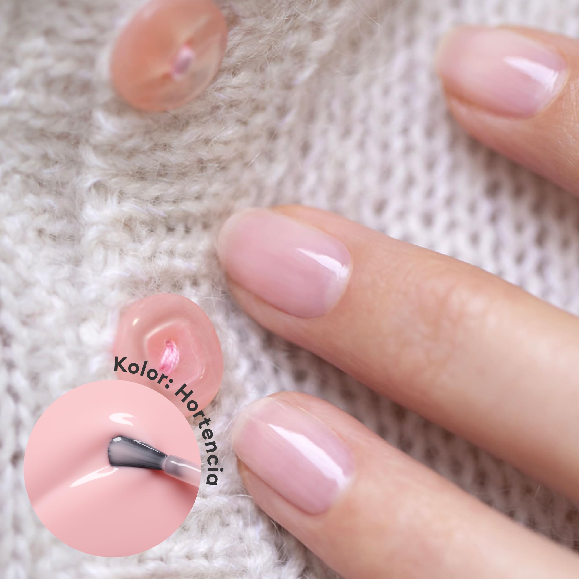 Manucurist Green™ Rose Routin (Hortencia) - Profesjonalny zestaw do manicure'u wegańskiego: 1 odtłuszczacz, 1 lakier do paznokci Hortencia, 1 lakier do paznokci, suche