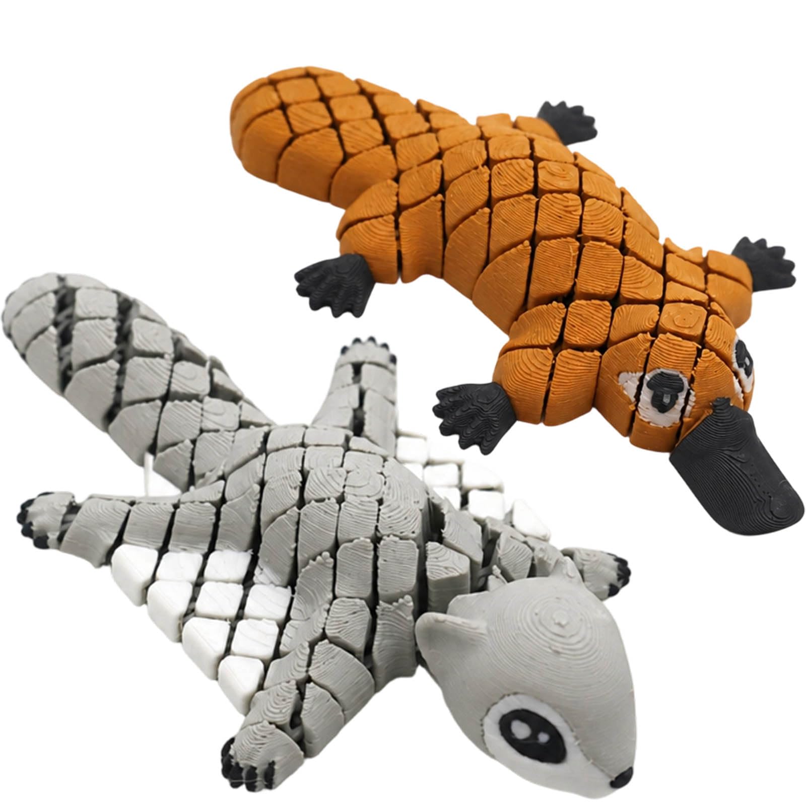 XLTXWD 2Pcs 3D Printed Animals Set, Movable Joint 3D Printed Fidgets, Realistic Animal Figurines, Portable Collectible Decor for Home, Office, Travel & Gifting ﻿