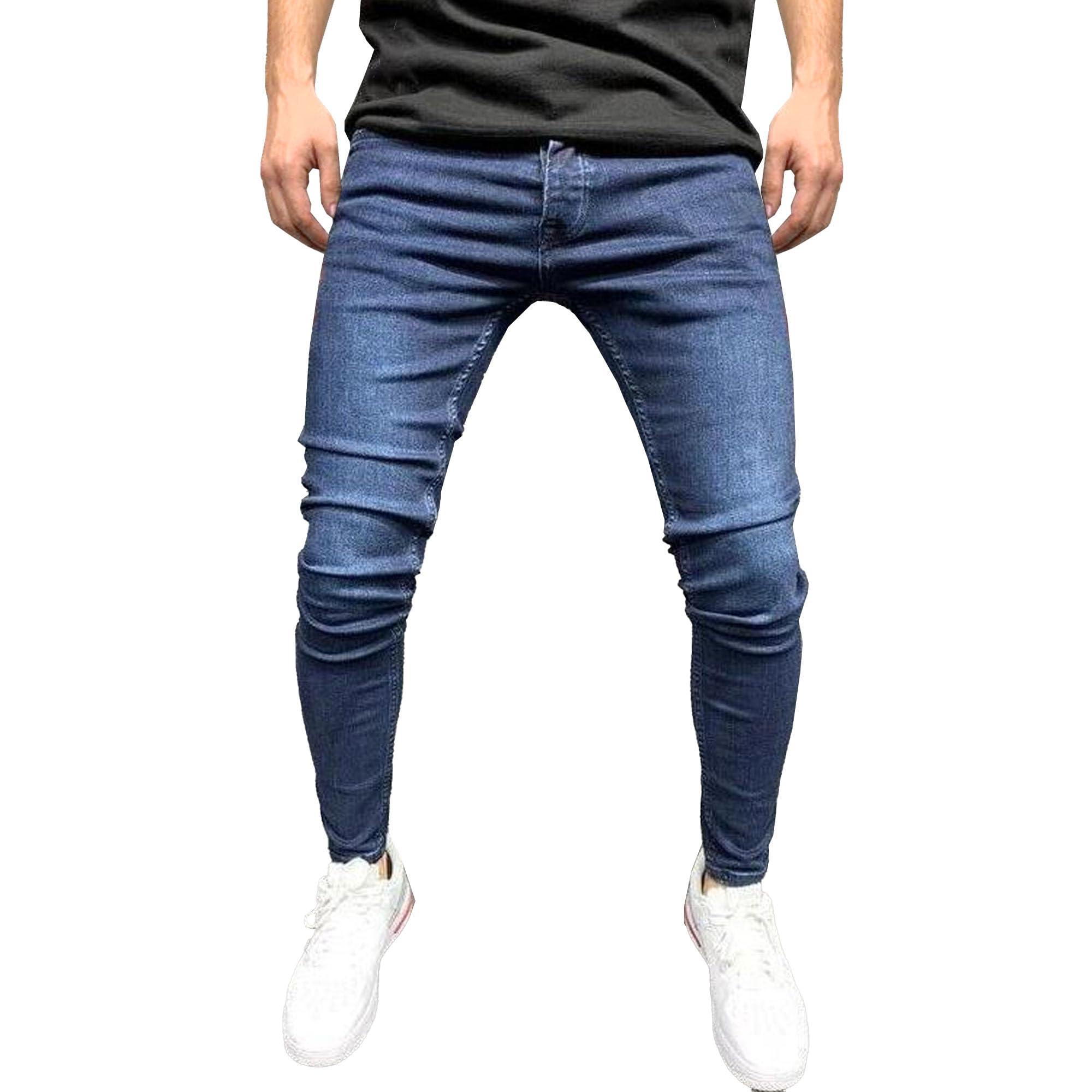 JEShifangjiusu Mens Skinny Stretch Jeans Slim Fit Tapered Jean Pants Comfy Slim Fit Denim Pants for Men