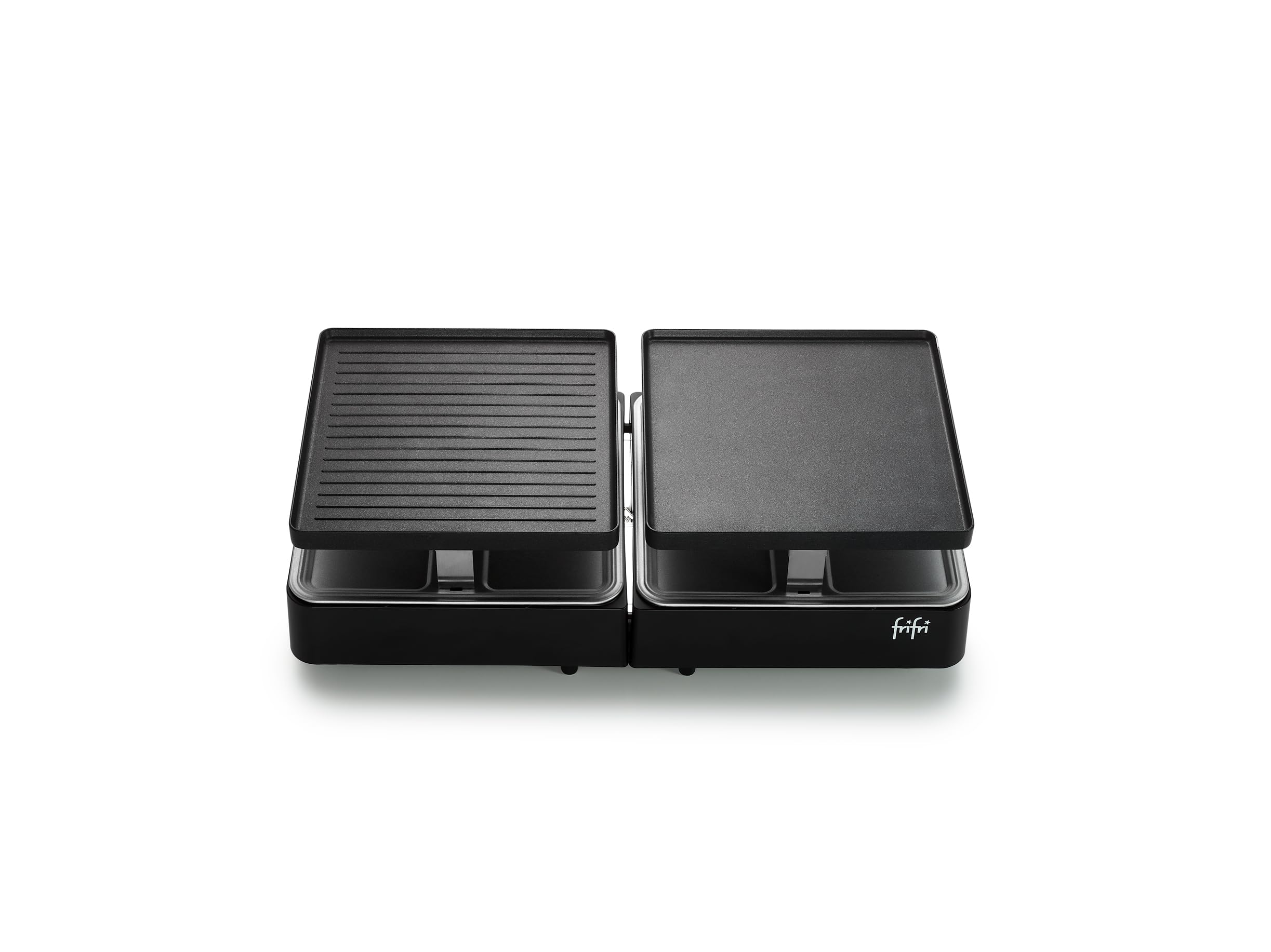 frifri Raclette Gourmet – 8 personnes, 1300 W, grill, plancha & raclette, noir