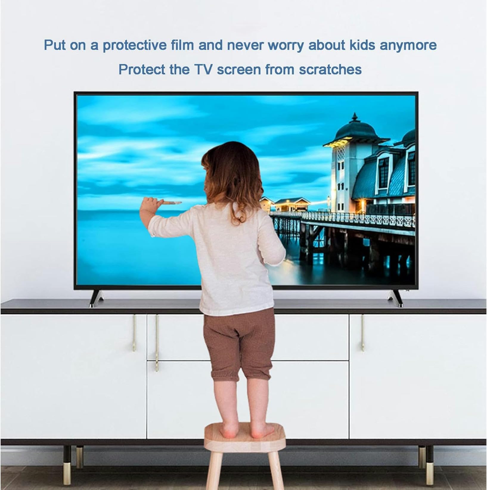 Pellicola Protettiva Opaca Antiriflesso Per Schermo Tv, Antigraffio/Anti Luce Blu, Allevia L'Affaticamento Degli Occhi Per Lcd, Led, Oled, Qled, 4K Hdtv / 55 Pollici 1211X682 Mm, 48 Pollici 1056X596