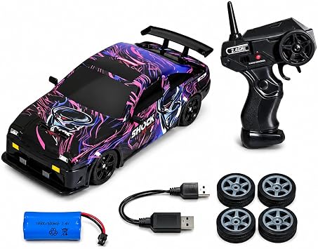 VARDEM Uzaktan Kumandal  Full Fonksiyon 2.4G  arjl  116 4x4 Drift Araba I kl  ve Buharl  VRD10688 Pembe Mavi