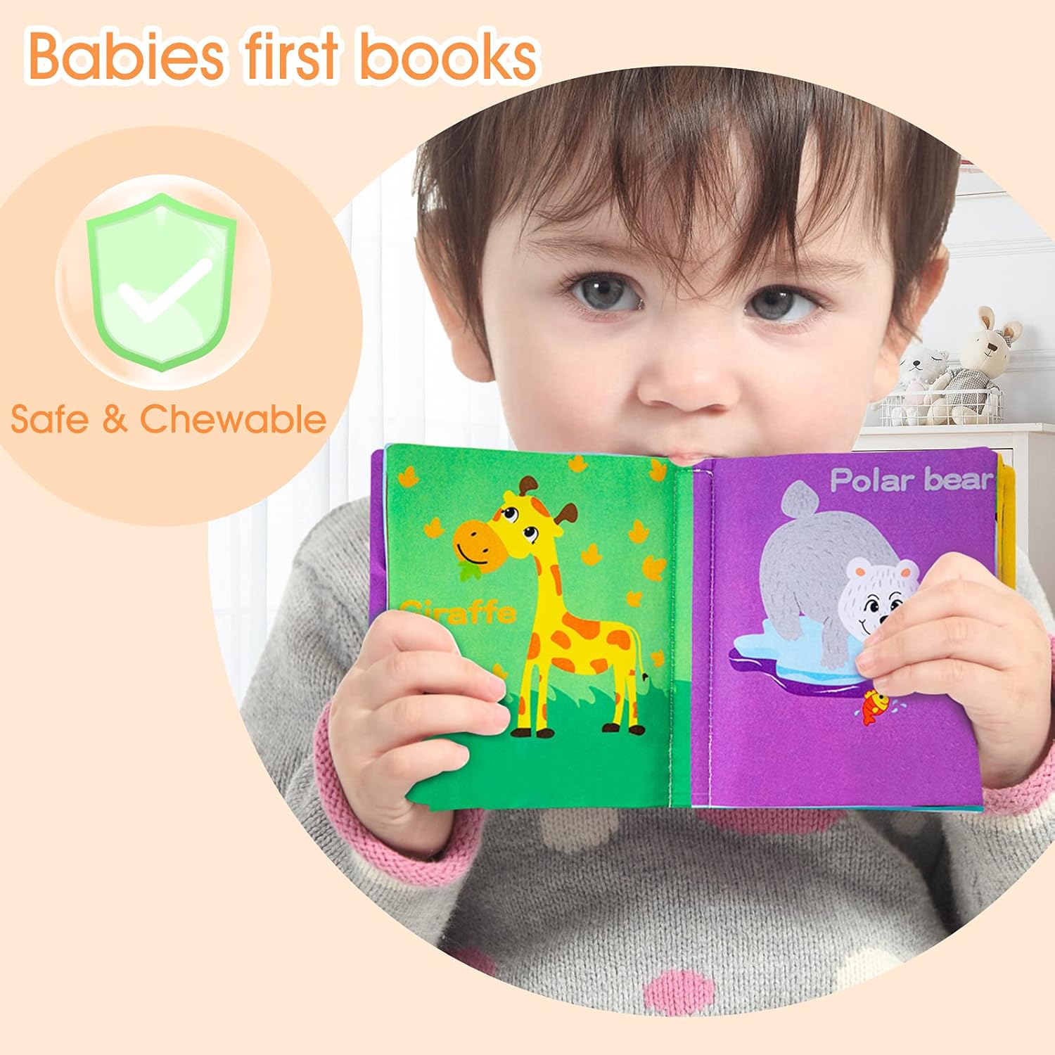 Soft Book for Baby Cloth Books - 6 Packs My First Soft Cloth Books Early Education Crinkle Books for Toddler Touch and Feel Toys for Baby Girls and Boys for Ages 3 Months & up : Toys & Games