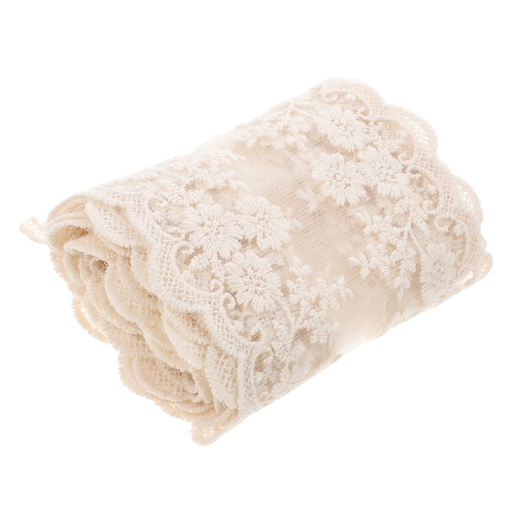Tofficu 5rollos Encaje Floral De Para Boda y Ribete De Para Vestidos y Manualidades Material De Costura Sin Elasticidad