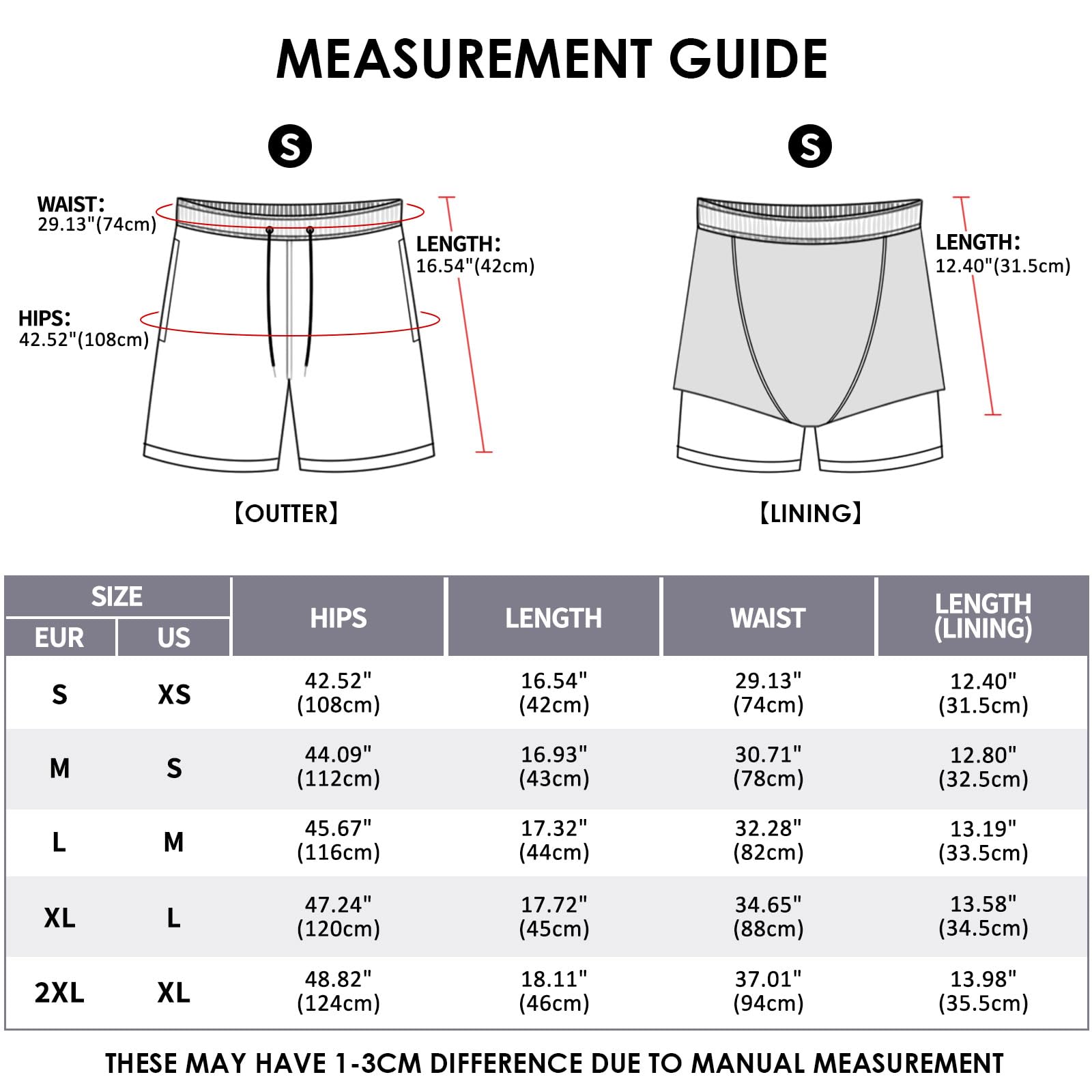 Bañador Hombre Shorts de Baño 2 en 1 con Forro de Compresión Pantalones Cortos de Natación Elásticos de Secado Rápido Shorts de Playa con 2 Bolsillos con Cremallera