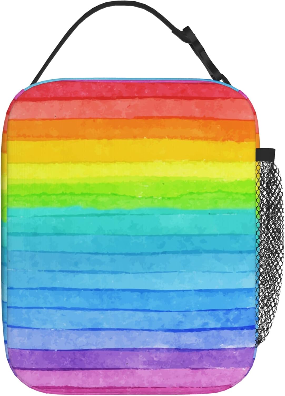 Portable Lunch Bag 3D printing Lunch Box Lightweight Lunchbox Reusable School Tote Bag for Boys, Gilrs, Kids and Youth (Rainbow, One Size) - Image 3