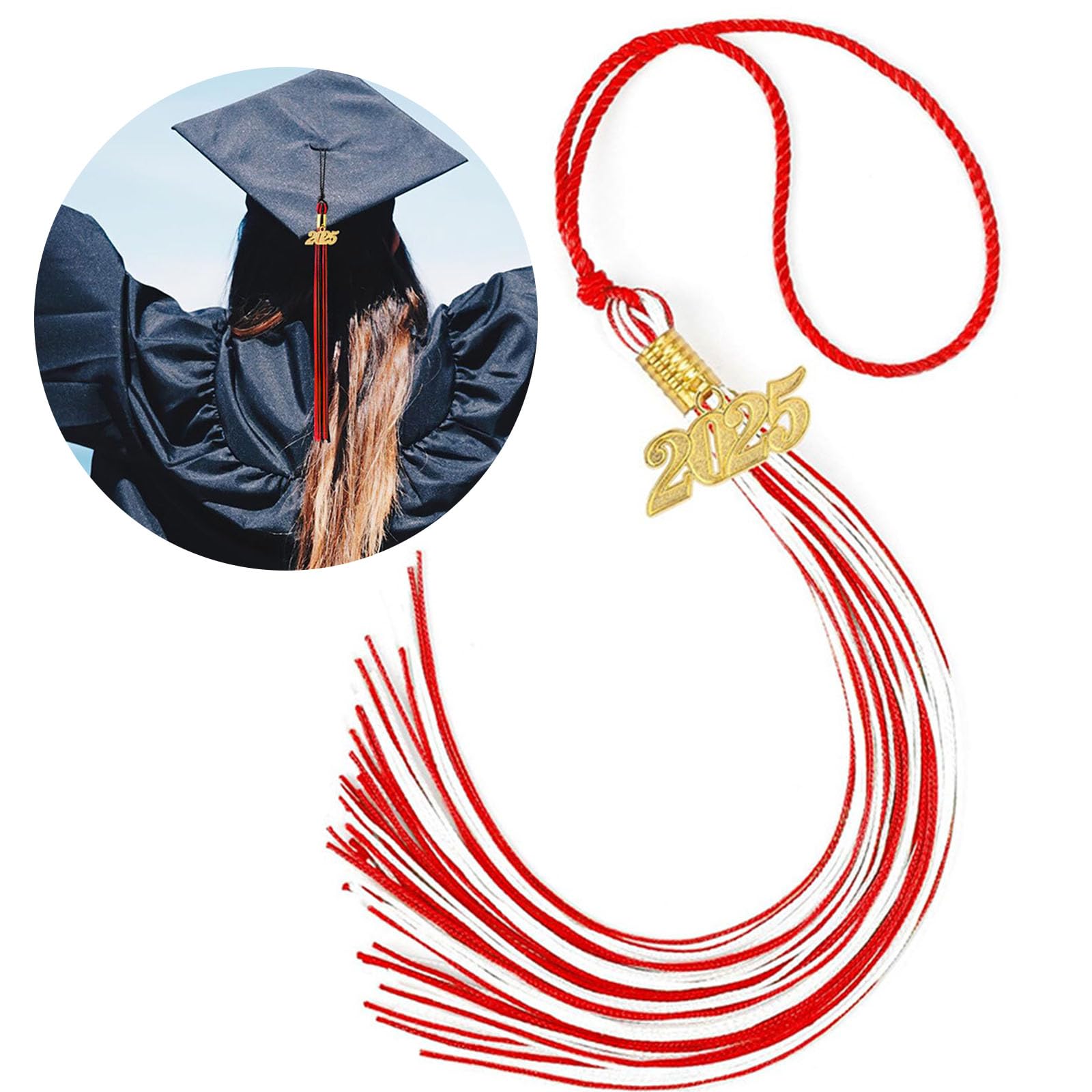 Montesy Graduation Hat Tassels Charm Class of 2025 Graduation Hat Decoration Tassels For Bachelor Gown Ceremony And Photography