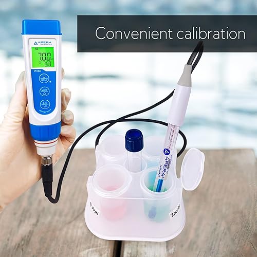 Miniatura 62 de Apera Instruments AI311 Premium Series PH60 Kit de prueba de pH de bolsillo a prueba de agua, sonda reemplazable, precisión de pH de ± 0.01