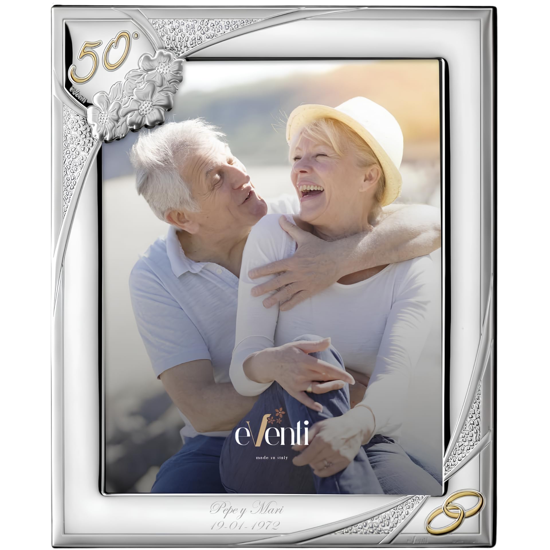 El Faro JOYERIA Marco fotos personalizado 10x15 50 aniversario | Estuche premium incluido