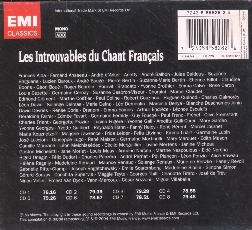 Les introuvables du chant français