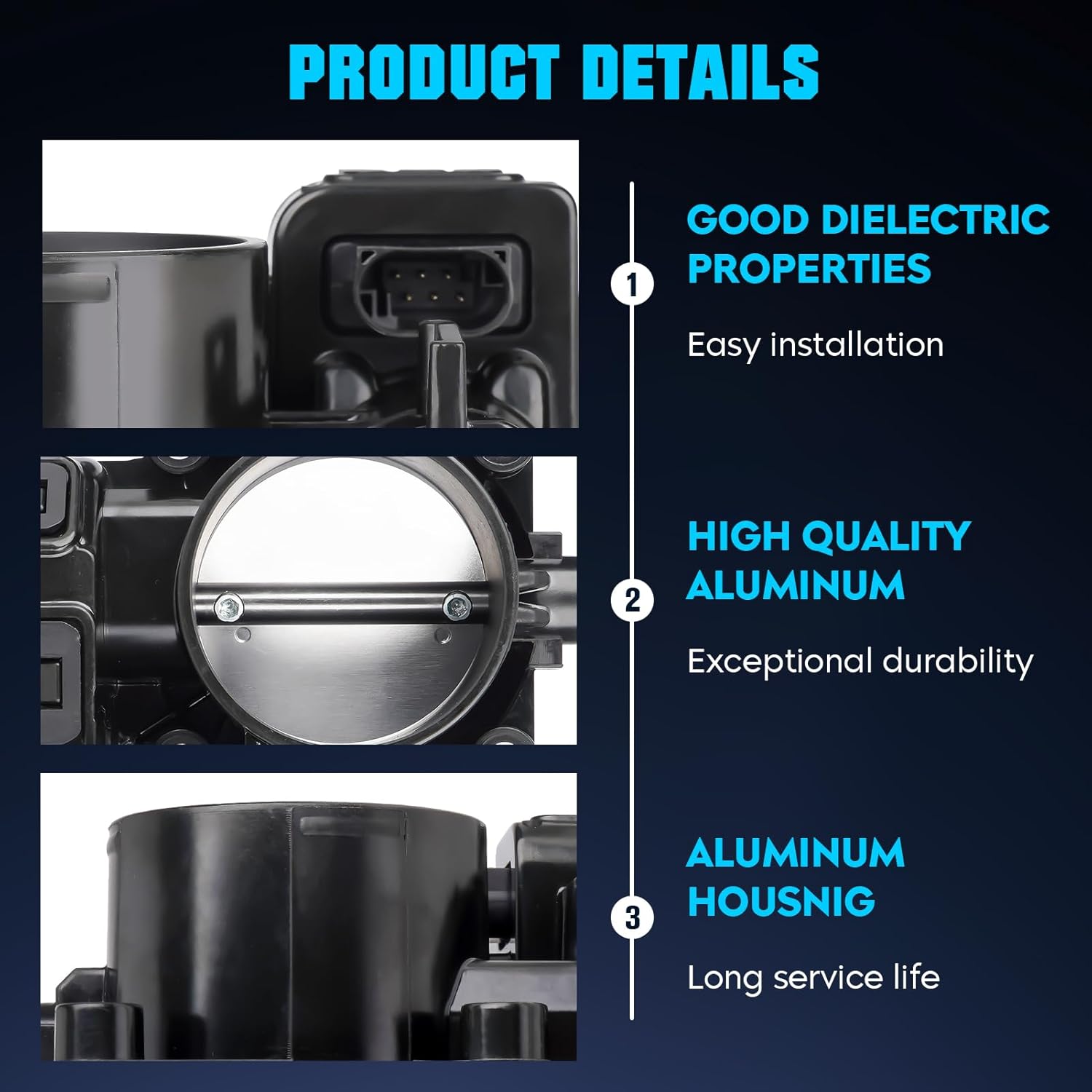 Electronic Throttle Body Compatible with Dodge Dakota 3.7L 2007-2011, Durango 07-2009, for Ram 1500 07-12, for Jeep Commander 07-2010, Grand Cherokee 2008-10, Liberty 3.7L 07-12, for 04861661AA