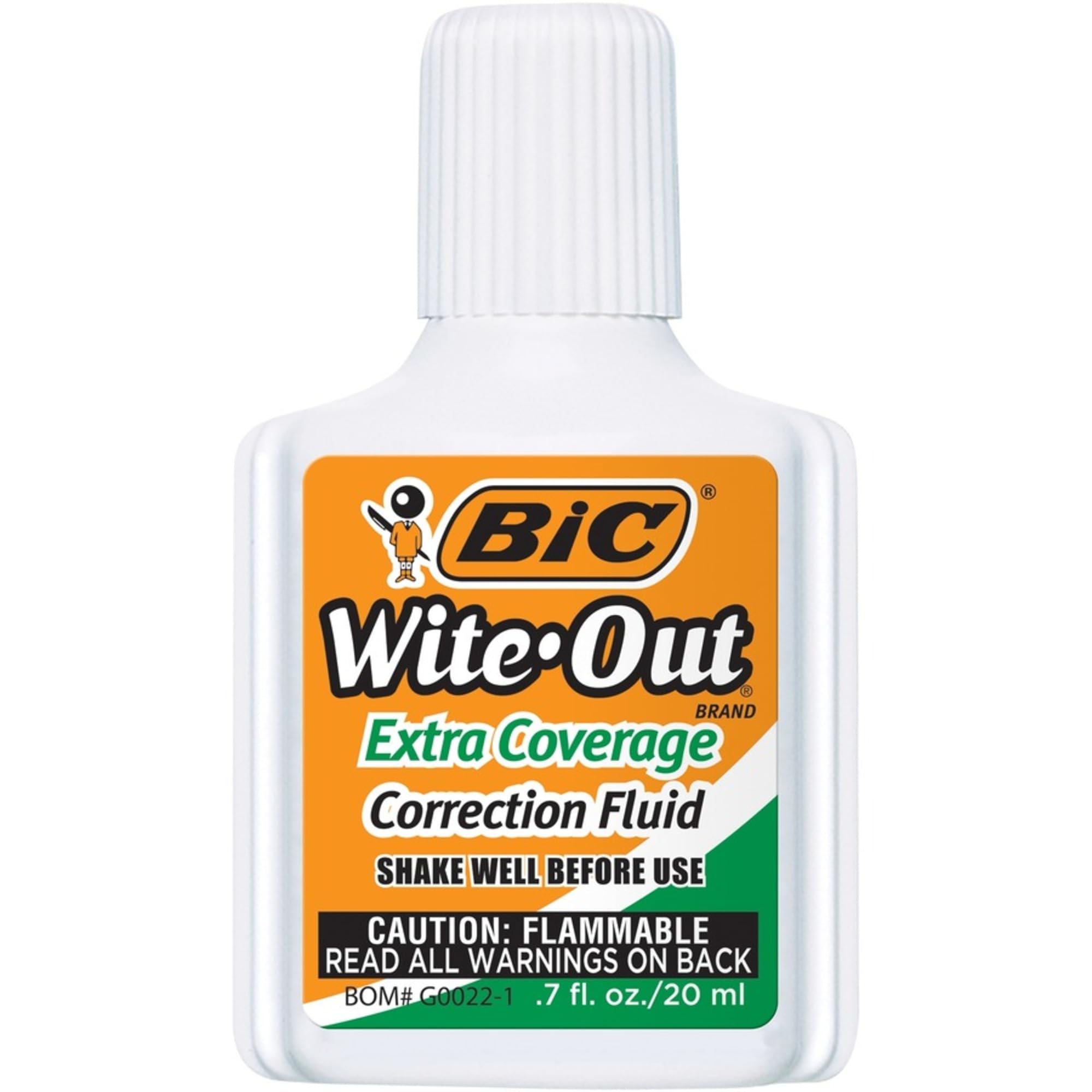 Bic Wite Out Extra Coverage Correction Fluid-51443 .7 Fl Oz. Each (2 Per Pack)