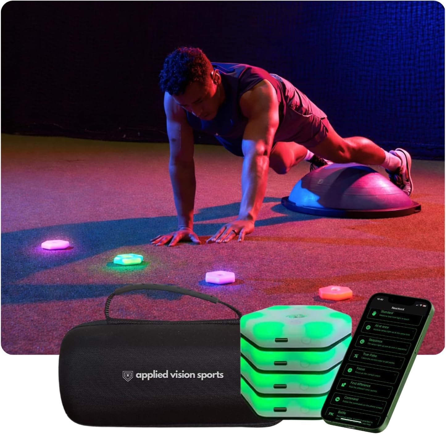 Sports Reaction Agility Lights Training Kit Improves Reaction Time & Agility for Athletes. Physical Therapists & Fitness Trainers Sports.