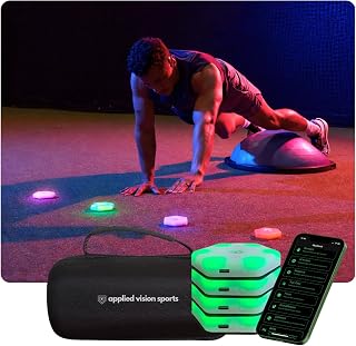Sports Reaction Agility Lights Training Kit Improves Reaction Time & Agility for Athletes, Physical Therapists & Fitness Trainers Sports.