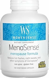Natural Factors WomenSense MenoSense - Dietary Supplement with Black Cohosh, Chasteberry & Dong Quai - Menopause & Perimenopause Support Supplement - 180 Vegetarian Capsules (90 Servings)