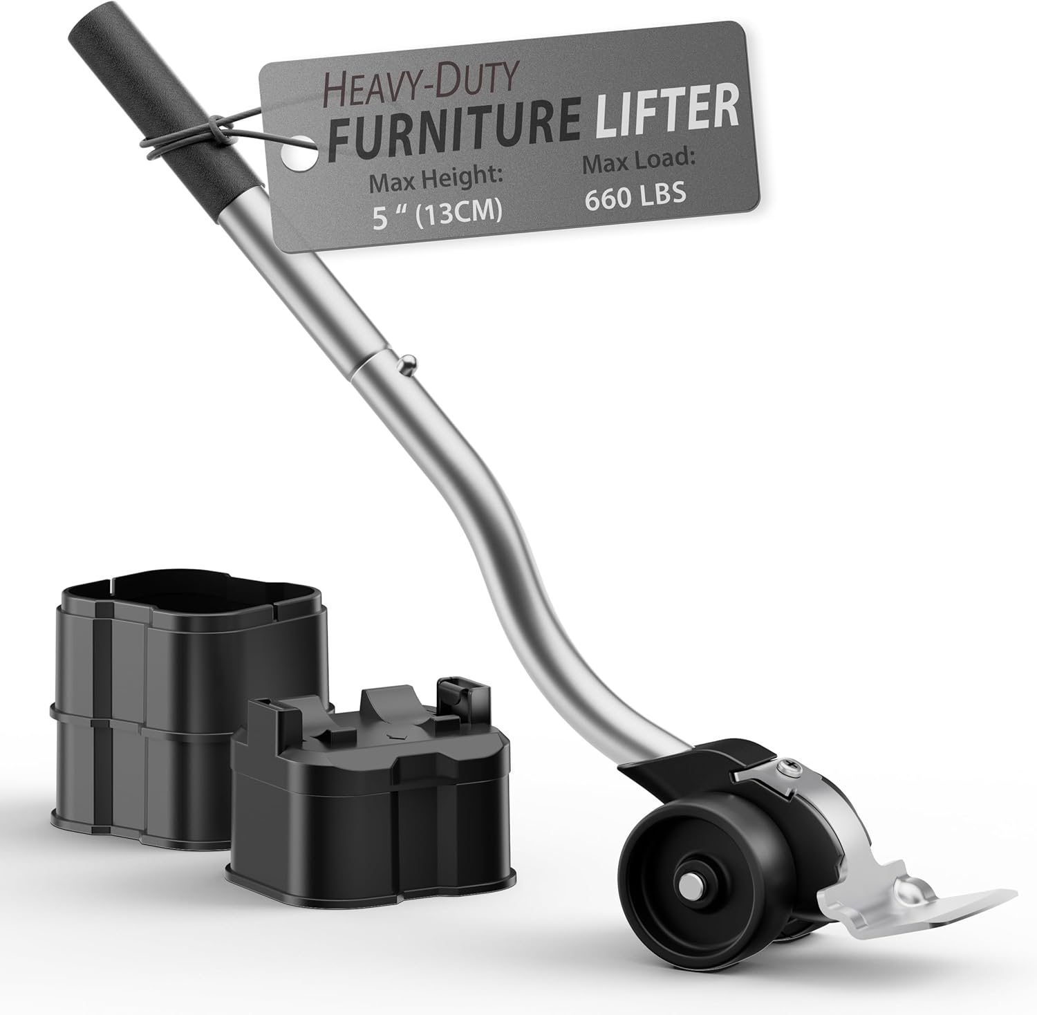 Furniture Lifter Mover Tool by ONEON, 24" Furniture Lifter for Use with Furniture Sliders & Furniture Movers (Black)