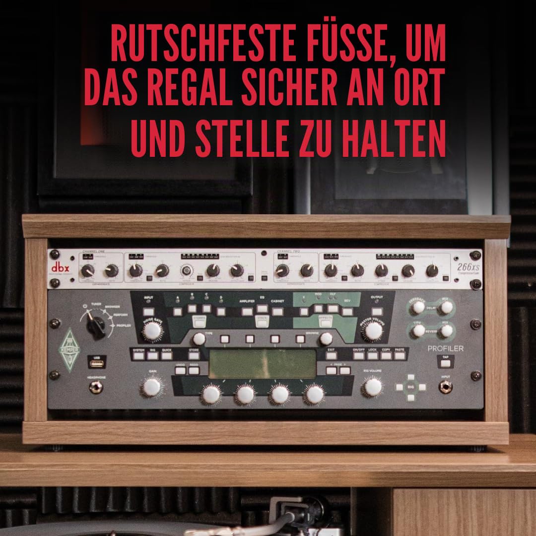 Gator Frameworks Elite Furniture Serie 8U Desktop Studio Rack in natürlichem Ahorn mattiert (GFW-ELITERK-8U-MPL)