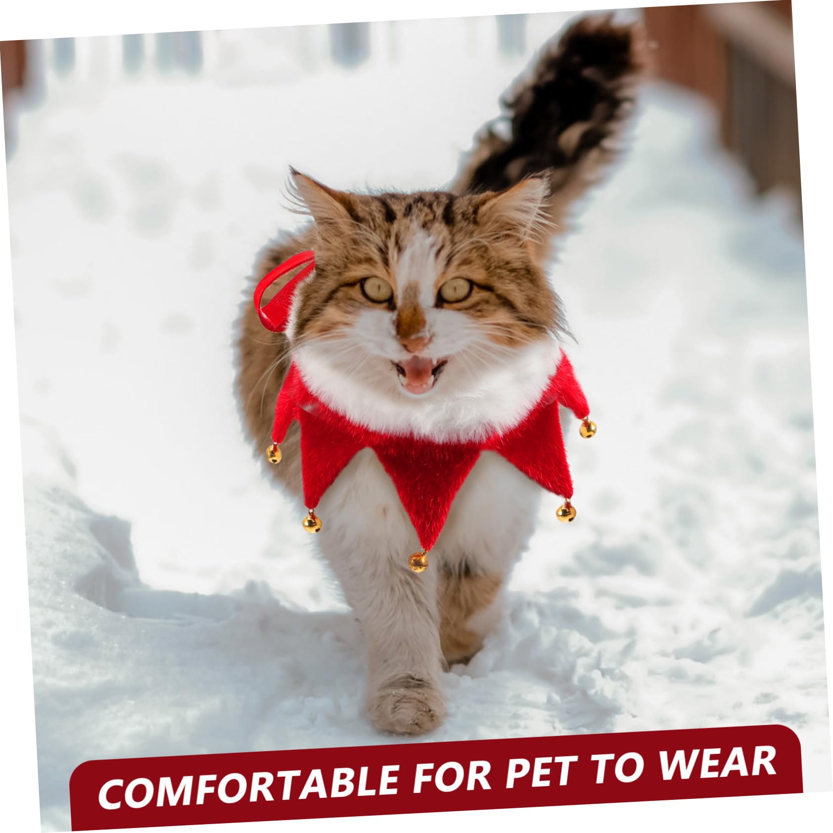 Collier de Noël pour Chien avec Clochette Accessoire Léger et Facile à Enfiler Collier Classique pour Chiot et Chat