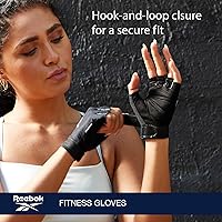 Vista 3 de Reebok Classic Fingerless Gloves Lightweight Fitness & Weight Lifting Gloves for Training