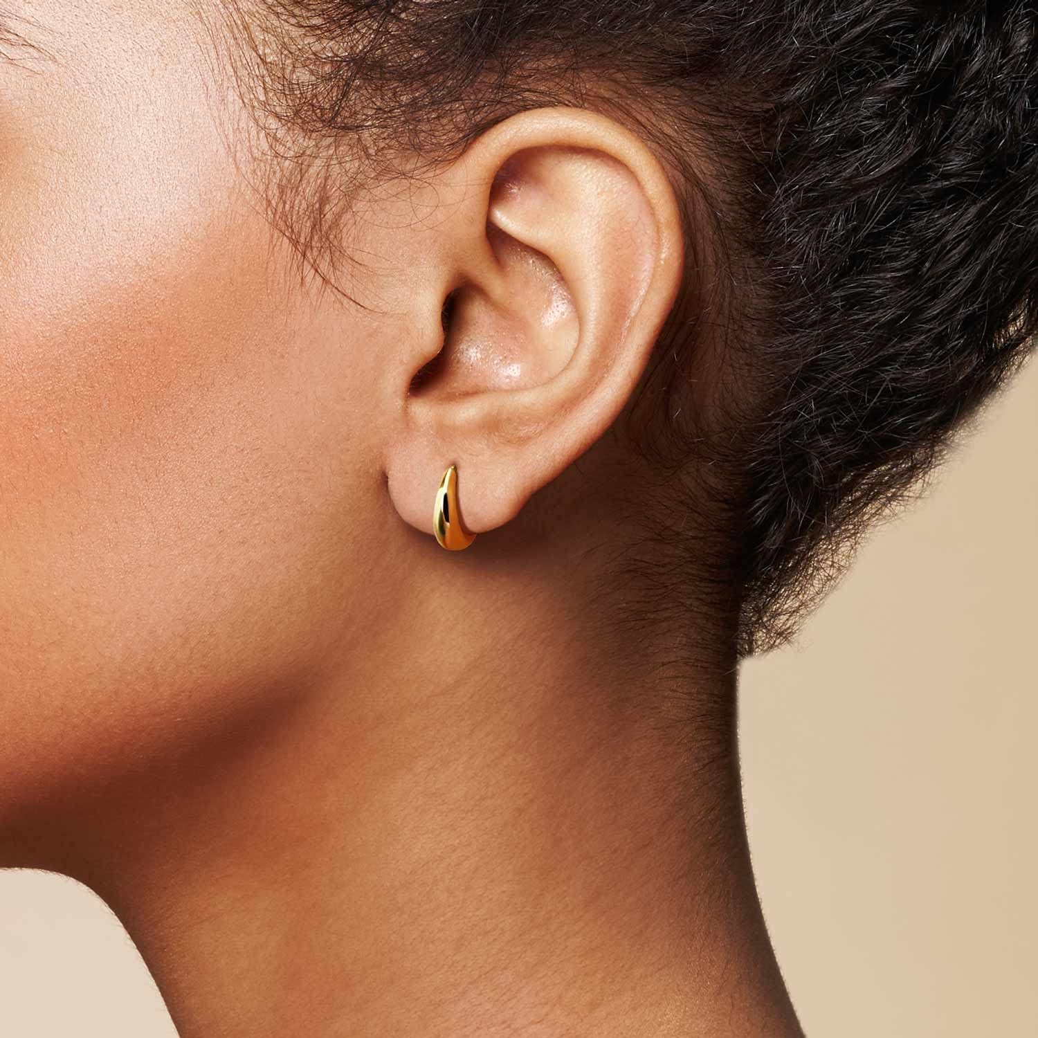 Gold Hoop Earrings for Women 14K Gold Earrings for Women Hoops Earring for Womens Hypoallergenic Lightweight Gold Hoop Earrings 13/18/22mm - Image 4