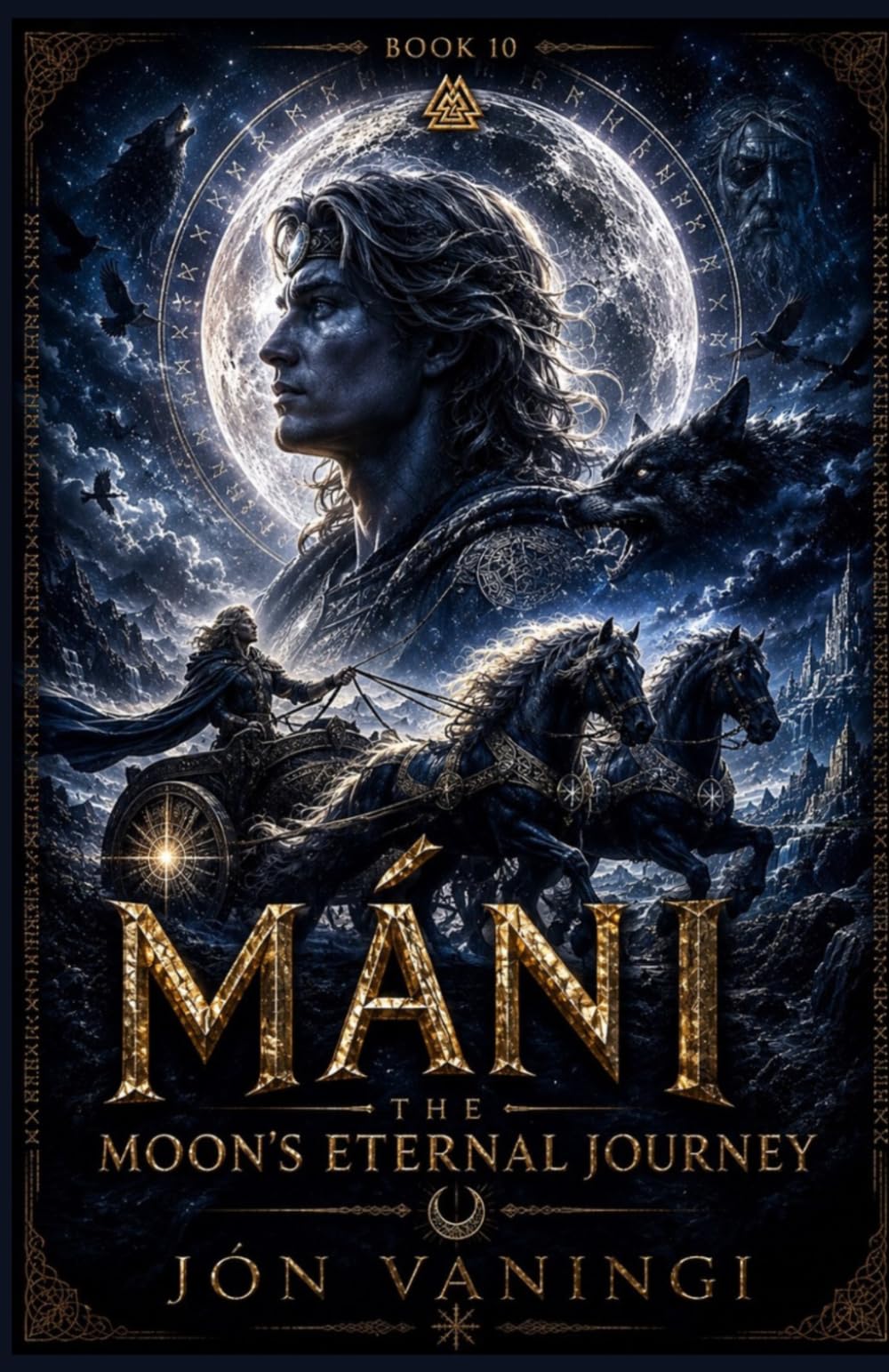 Máni - The Moon’s Eternal Journey: Cycles, Shadows, and the Wolf’s Pursuit (Norse Heroes)