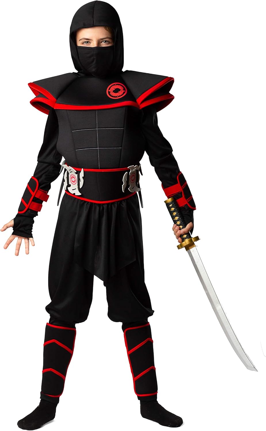 Miniatura 5 de Bad Bear Brand Kids - Disfraz de Ninja de lujo para niños y niñas tallas XS S M L