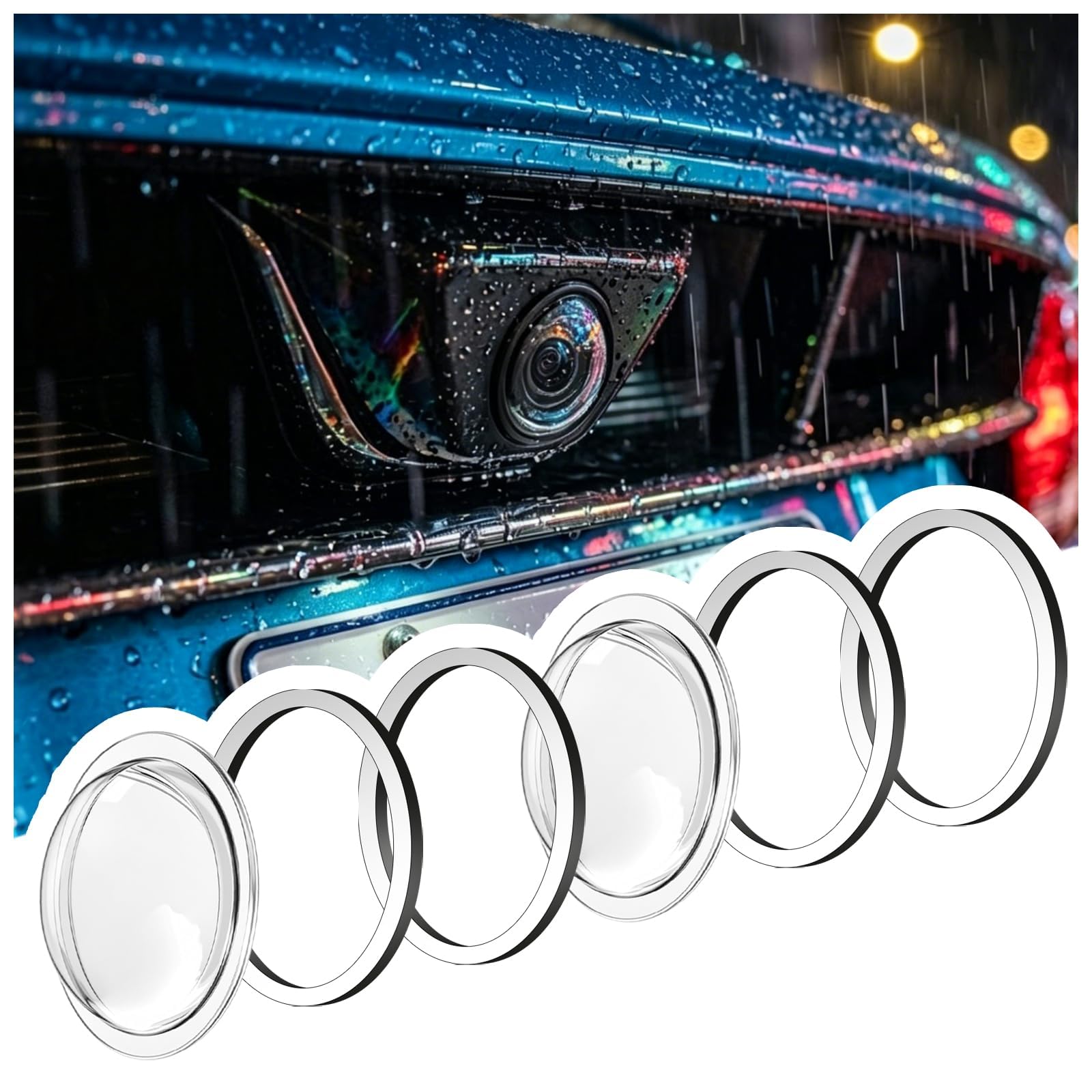 Woniyal 2 Pcs Camera Shield Suitable for BYD Dolphin Surf 2025 2026, Lens Protective Cover Clear Optical Guard Automotive Exterior Anti Glare Trim
