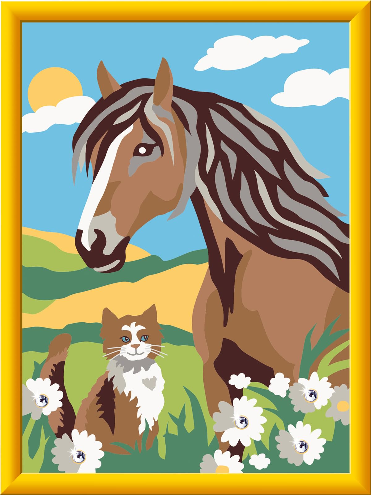 RAVENSBURGER - Loisir créatif - 18x24 cm - Numéro d'art - Cheval et RAVENSBURGER - Loisir créatif - 18x24 cm - Numéro d'art - Cheval et
