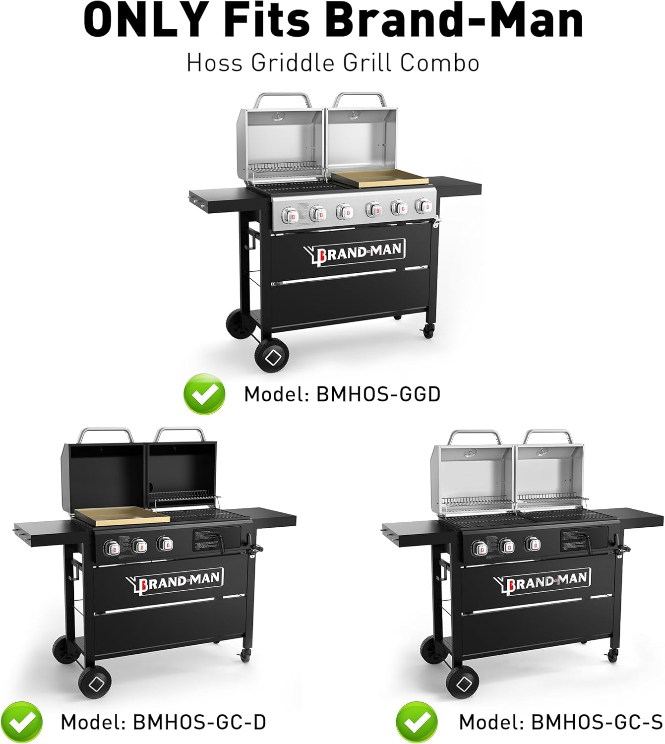 Griddle for Brand-Man Hoss Grill Griddle Combo (Model: BMHOS-GGD & BMHOS-GC-D)