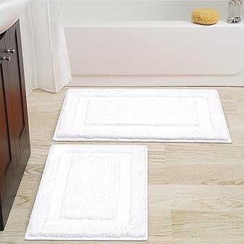 SHACOS Super Soft Bath Rugs Set of 2 Pieces 20x32 inch Bath Mat for Bathroom Rug Non Slip Plush B...