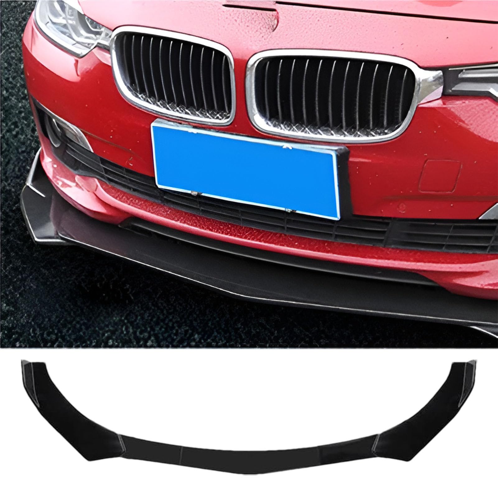 Frontal Negro Universal – Kit De Carrocería ABS | Spoiler De Parachoques Delantero | Faldón para Coche para Principiantes Y Profesionales, Colocación Sencilla