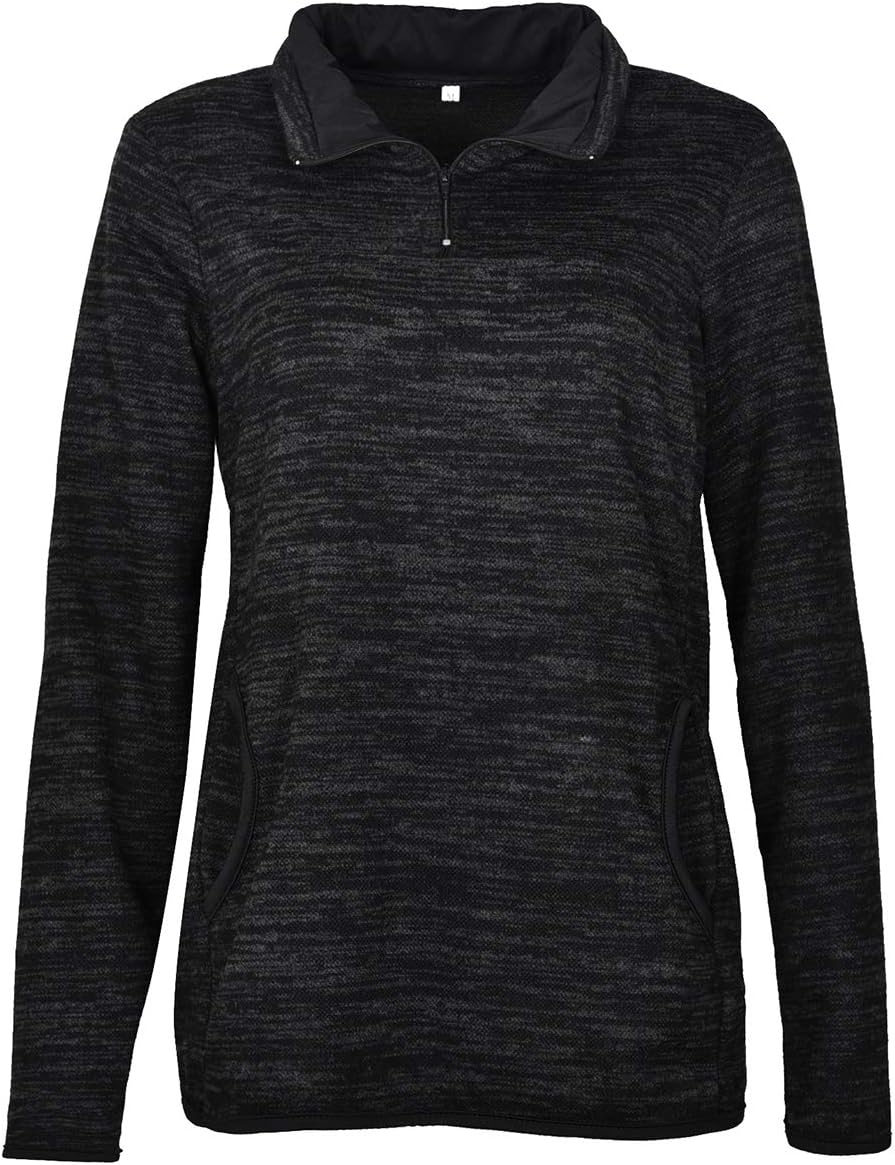 Artfish Women's Women Quarter Zip Casual Pullovers Lightweight Fleece Sweatshirts with Pockets - Image 4