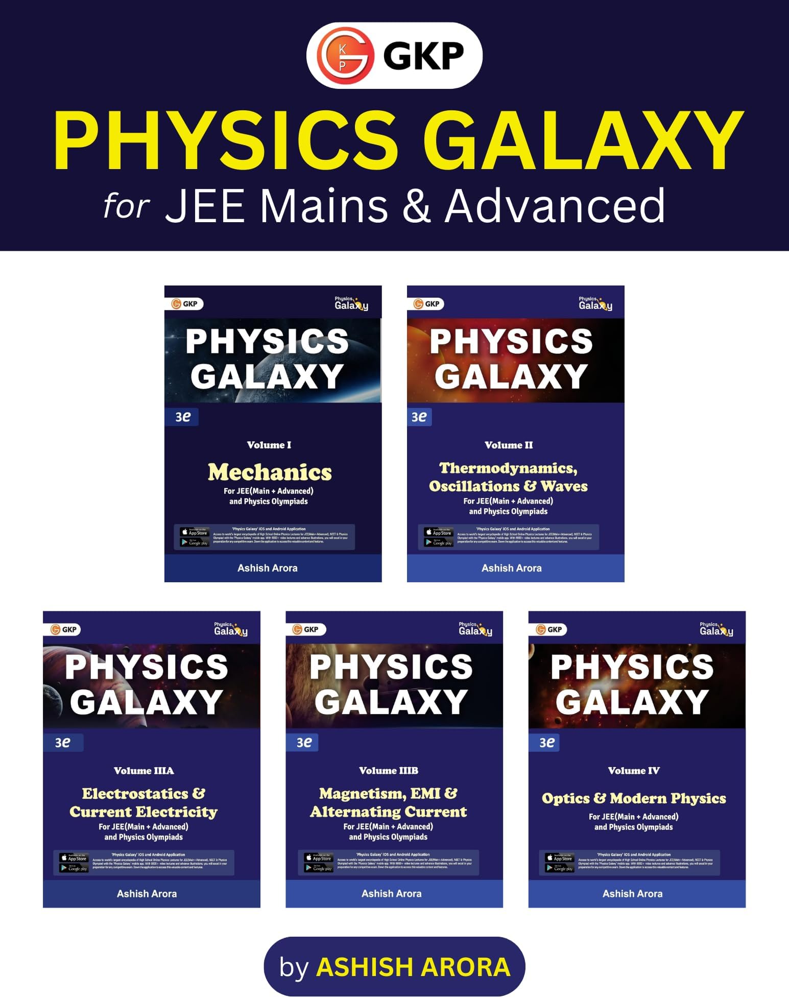 Physics Galaxy Set of 5 Volumes for JEE (Main & Advanced) 3rd Edition by Ashish Arora