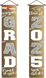 Graduation Banner Graduation Decor Class of 2025 Congrats Grad Proud of You Graduation Decorations Class Of 2025 70x12 Inches Congrats Grad Banner Graduation Party Decorations
