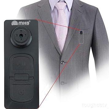 m mhb HD Button Spy Camera Audio/Video Recording 32gb Supportable Memory. Security Camera Series1. While Recording no Light Flashes. for Indoor/Outdoor use.