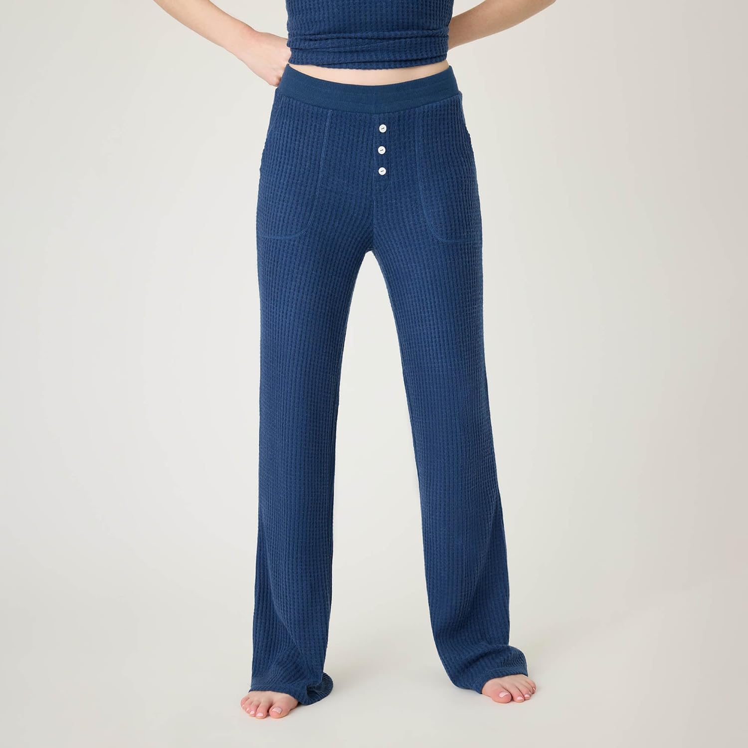 PJ Salvage Womens Morning Waffles Thermal Pajama Pant Bottom - Image 2