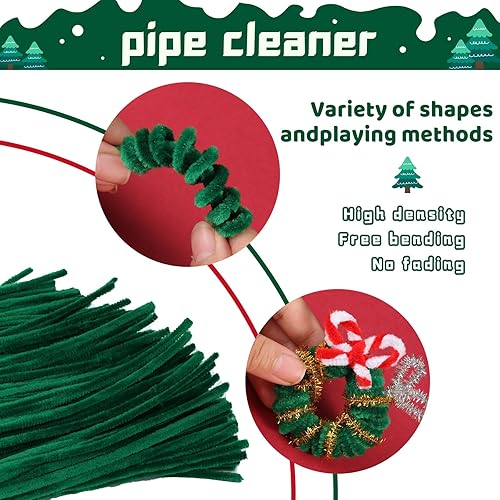 Miniatura 3 de Iuuidu Tallo de felpilla para limpiar tubos, 300 piezas de limpiadores de pipa, suministros de manualidades, cepillo limpiador de pipas para