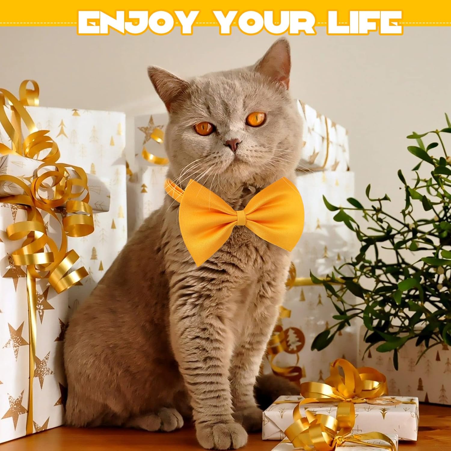 Cindeer 280 Pcs Dog Bow Ties with Adjustable Collar Puppy Neckties Bulk Cat Bowtie Collar Assorted Colors Solid Pet Grooming Bows Dog Grooming Accessories for Small Medium Large Pet,14 Colors