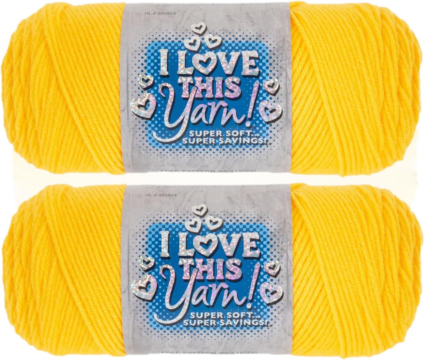 Hobby Lobby I Love This Yarn - 4 Medium 100% Acrylic Yarn for Crocheting & Knitting Blankets, Hats & Accessories, Set of 2, 154 Burnt Pumpkin