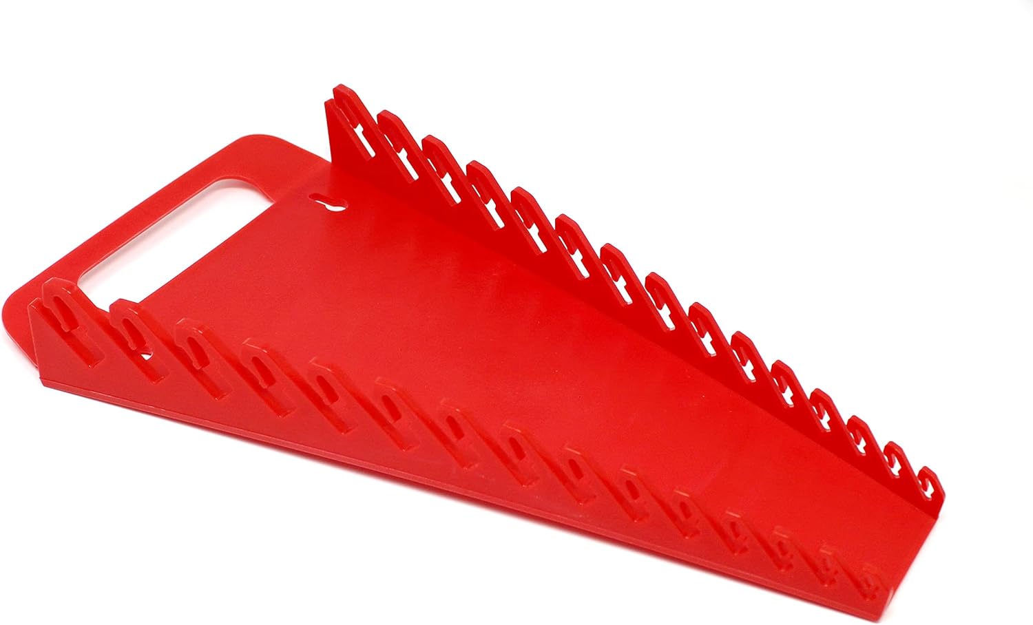 15-Tool Gripper Wrench Organizer Tray Kit - 2 Plastic Portable Gripper Tray Holders… (2 Piece Kit, Red & Blue)