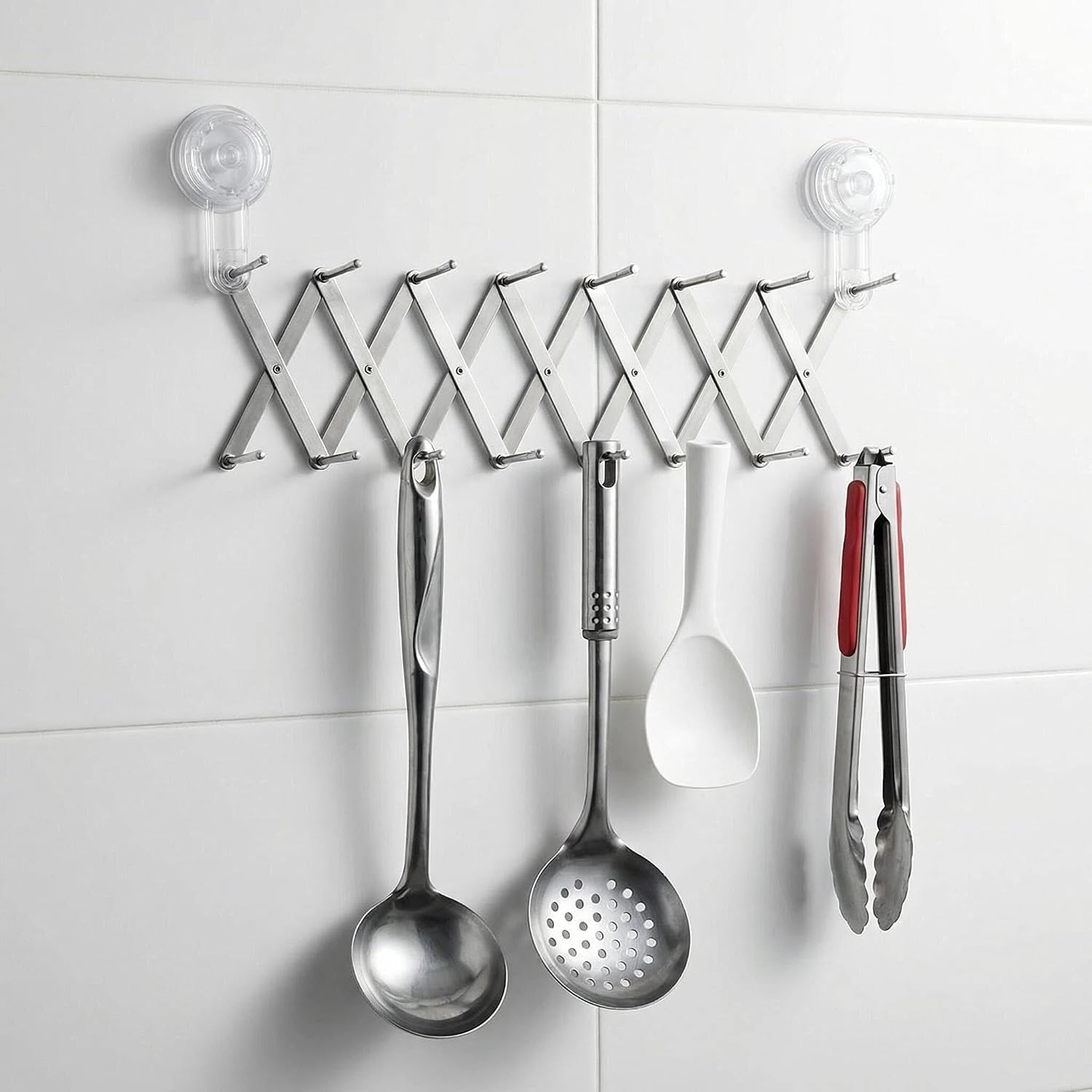 Expandable Pot Lid Organizer, Multi-Use Kitchen and Bathroom Wall Holder