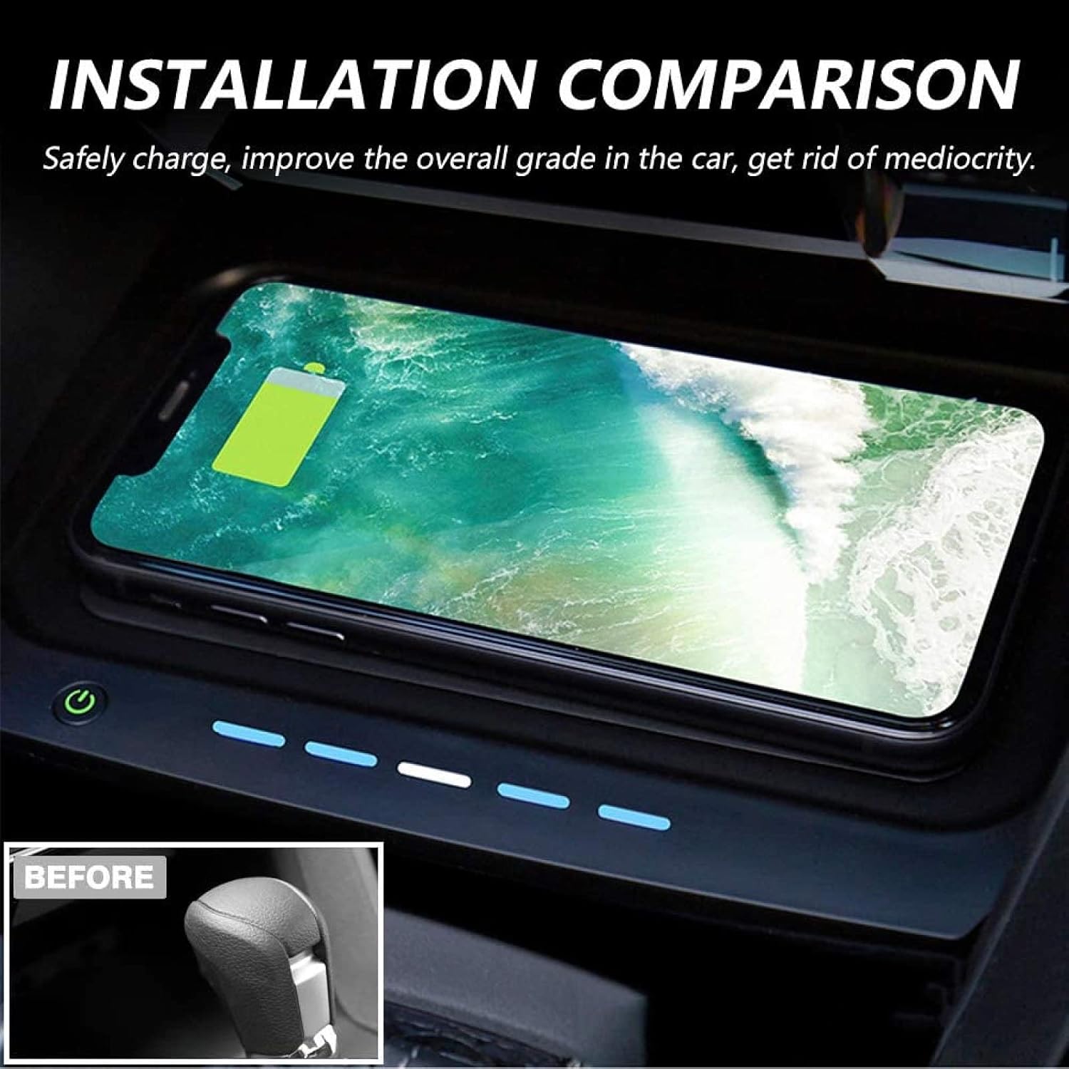 car wireless charger for ni ssan altima 2019 2021 center console panel accessories with qc3 0 usb and 18w pd port 10w fast wireless induction mobile p