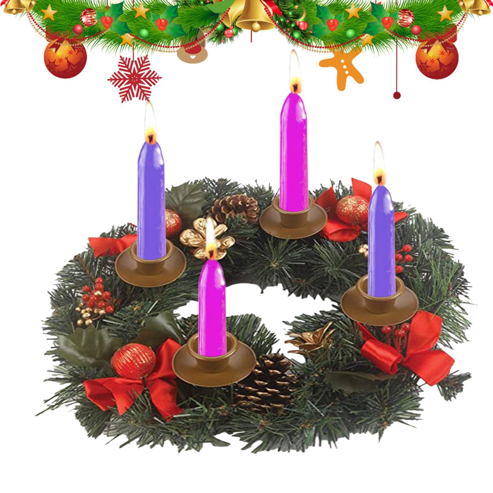 Couronnes de bougies de Noël pour illuminer vos dîners et repas de fête en famille