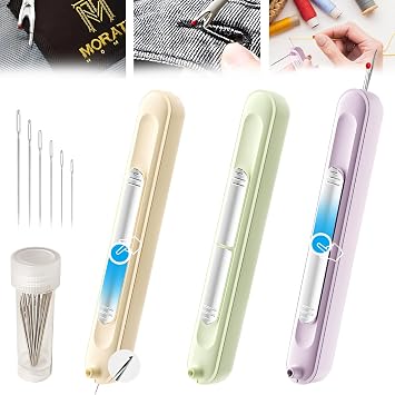 2 in 1 Needle Threader Seam Ripper,Upgraded Retractable Needle Threader and Seam Ripper Tool,Sewing Supplies Sewing Kits,Suitable for Hand Sewing Knitting Craft Sewing Supplies4PCS