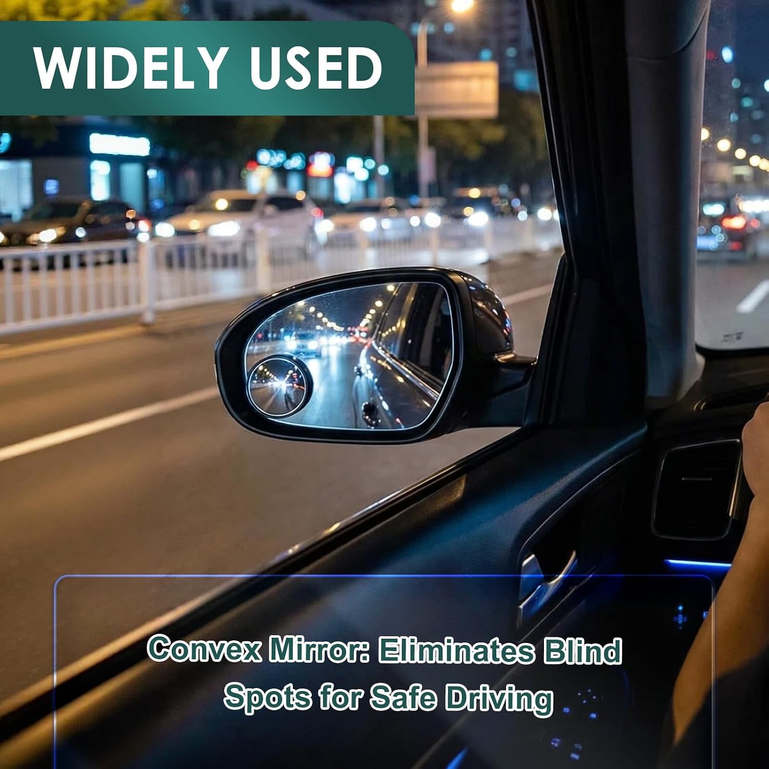 2 Pairs Blind Spot Mirrors for Cars, 2" HD Glass Frameless Convex Rear View Mirrors with 360° Adjustable Swivel Mount, Wide Angle Stick-On Mirror for Car SUV Truck Safety Driving Exterior Accessories
