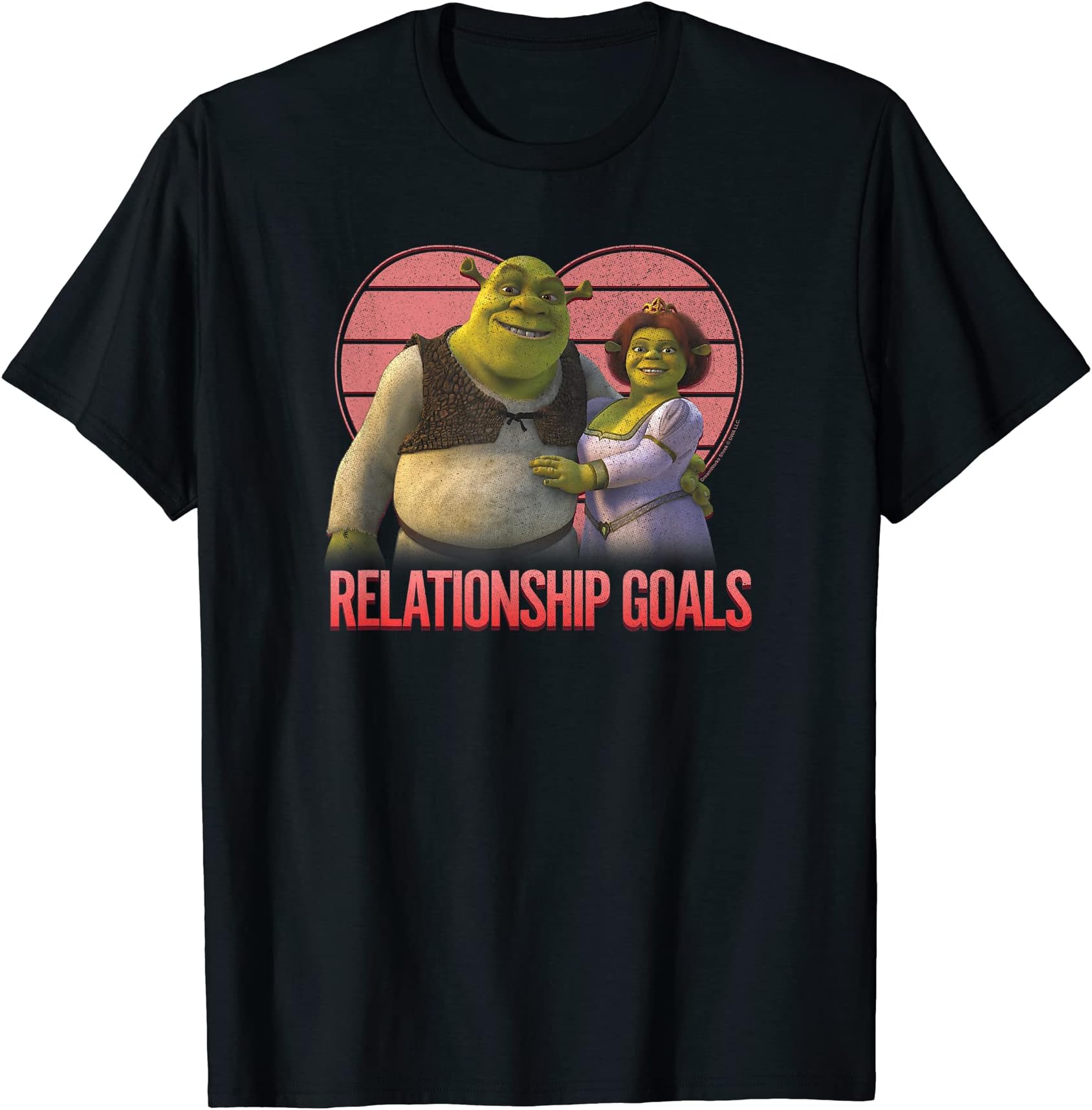ShrekValentine's Day Fiona & Shrek Relationship Goals Heart T-Shirt