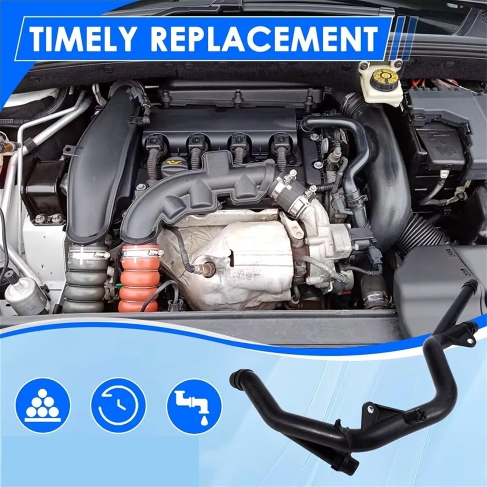 Durite De Radiateur Compatible Avec BMW Pour E38 E39 E46 1 Pièce De Rechange Pour Tuyau D'eau Refroidissement Et Retour Radiateur OEM : 11532247681