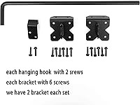 Vista 4 de Perno de caída de bastón de 24 pulgadas resistente, barra de caída de puerta de material de acero - 1 paquete, principalmente para puerta de una