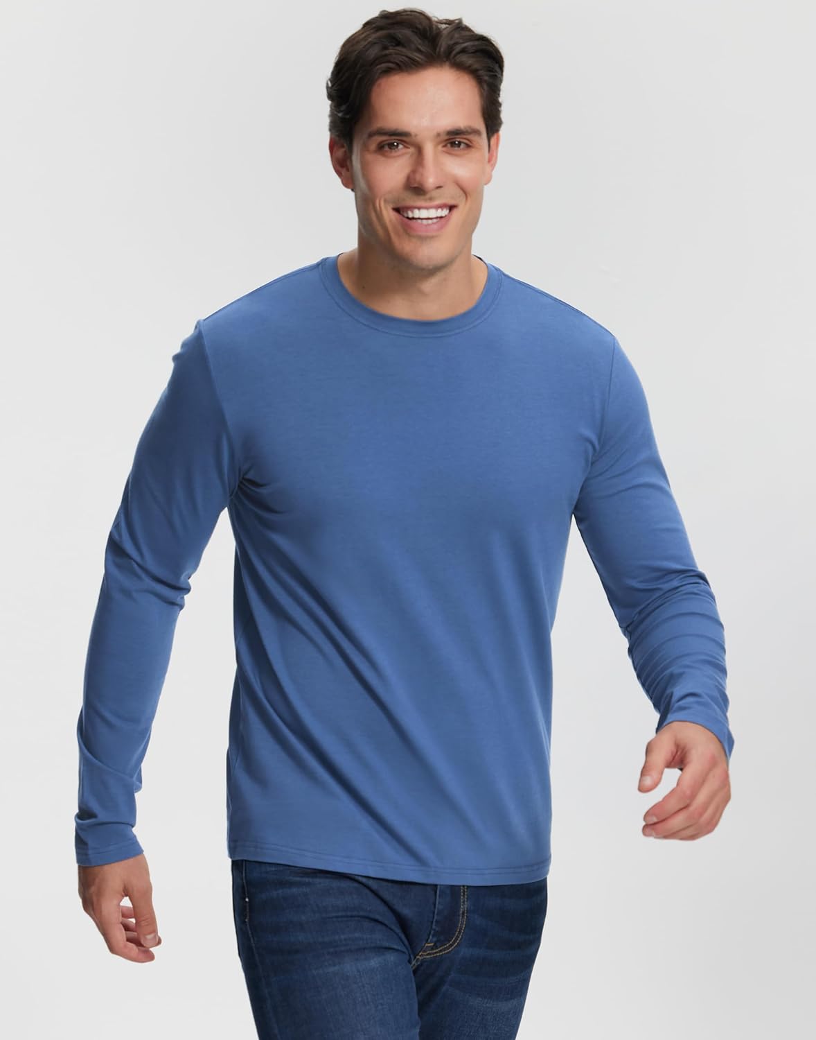 Pioneer Camp Mens Bamboo Viscose T Shirt Ultra Soft Plain Tshirts for Men Cooling Crew Neck Casual Basic Tee Shirt Undershirt - Image 3