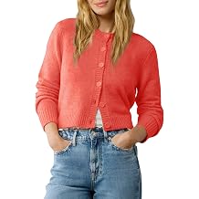 Urban CoCo Womens Cropped Cardigan Sweater Lightweight Long Sleeve Y2K Fall Spring Jacket Clothes 2026